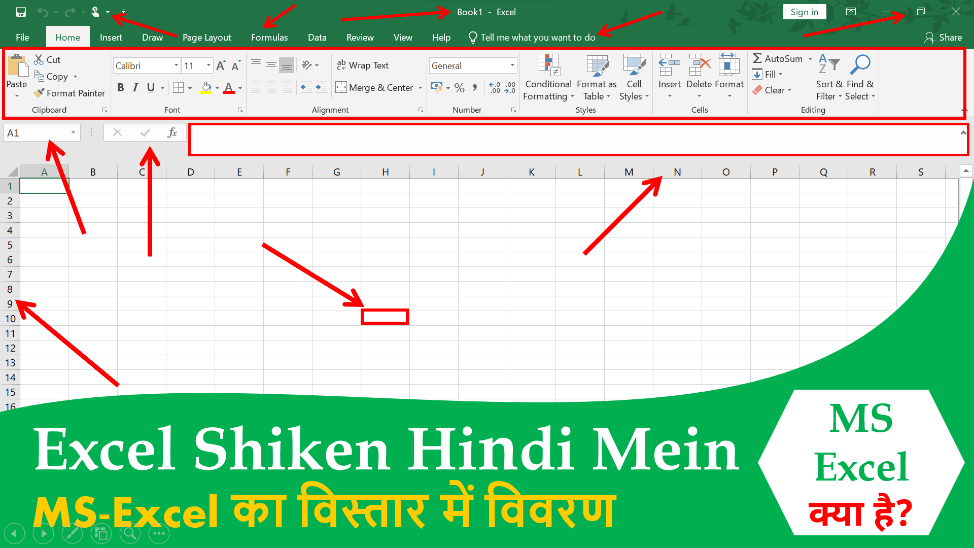 MS-Excel का विस्तार में विवरण